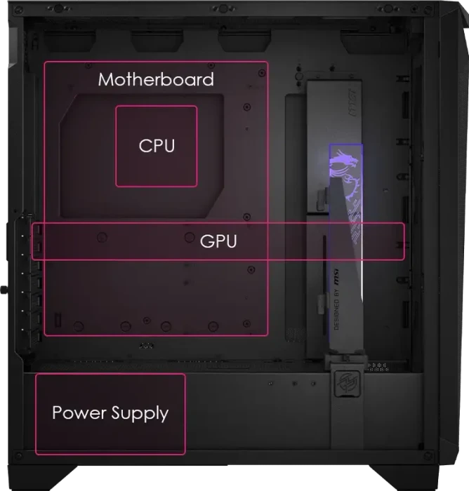 MSI MPG Gungnir 300P Airflow, schwarz, Glasfenster