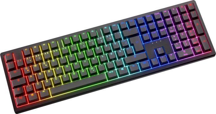Ducky Zero 6108 Wireless, Classic Black, LEDs RGB, MX2A RGB BLUE, USB/Bluetooth, DE