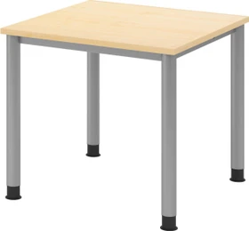 Hammerbacher Ergonomic Plus H-Serie VHS08/3/S Schreibtisch 80x80cm Ahorn/silber