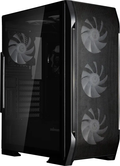 Zalman N7 Plus V2, schwarz, Glasfenster