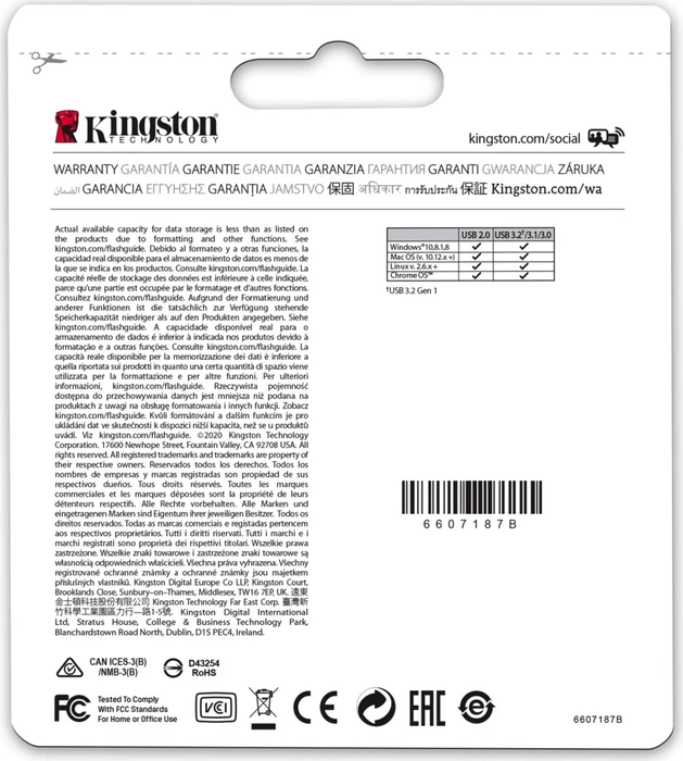 Kingston DataTraveler Micro G2 64GB, USB-A, USB 3.2 Gen 1×1
