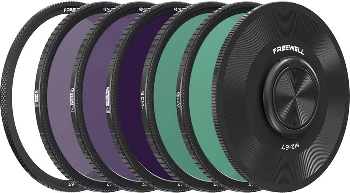 Freewell 5er Pack Magnetischer Quick Swap CPL + UV + ND8 + ND64 + ND1000 Filter 67mm