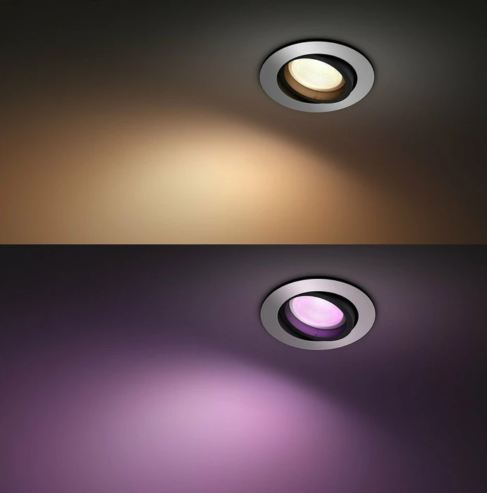 Philips Hue White and Color Ambiance Centura Einbauleuchte rund schwarz