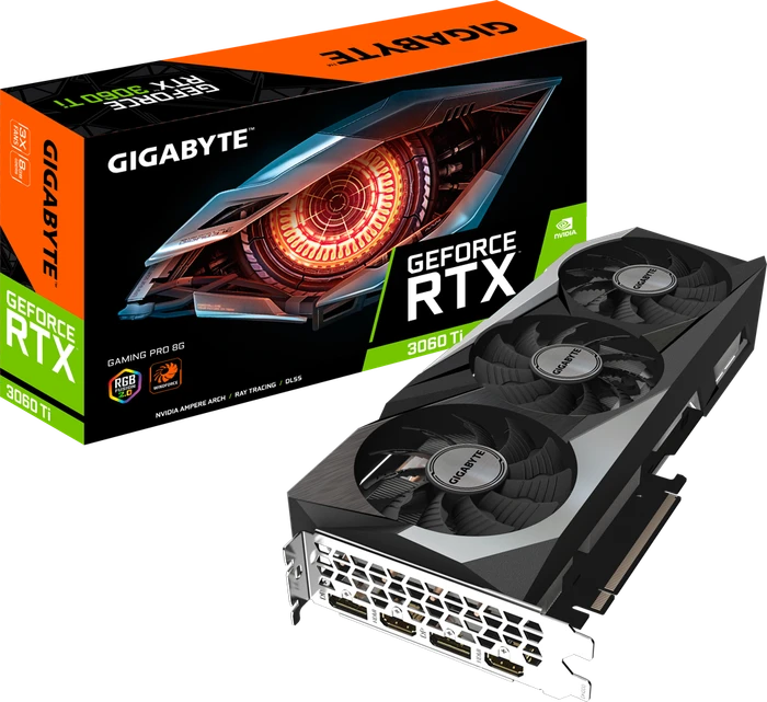 GIGABYTE GeForce RTX 3060 Ti Gaming Pro 8G (Rev. 1.0), 8GB GDDR6, 2x HDMI, 2x DP