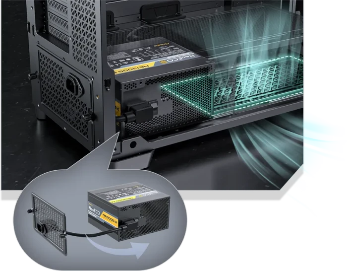 Antec Flux Pro, schwarz/braun, Glasfenster