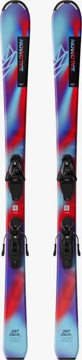 Salomon QST M + L6 pastel neon blue 3/poppy red (inkl. Bindung) (Junior) (Modell 2025/2026)