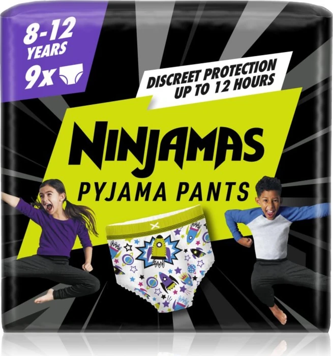 Pampers Ninjamas Pyjama Pants Boys Einwegwindel, 8-12J, 27-43kg, 9 Stück