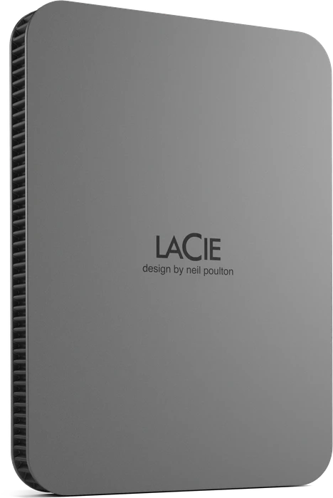 LaCie Mobile Drive Secure, Space Gray, 2TB, USB-C 3.0