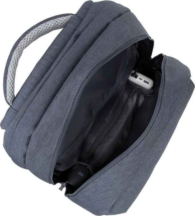 RivaCase Prater anti-theft Laptop Rucksack 17.3", Dark Grey