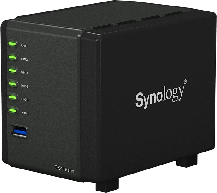 Synology DiskStation DS419slim 6TB, 512MB RAM, 2x RJ-45 1000Base-T, 2x USB-A 3.0