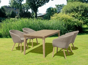 Garden Pleasure Visalia Gartenmöbel-Set grau, 5-tlg.