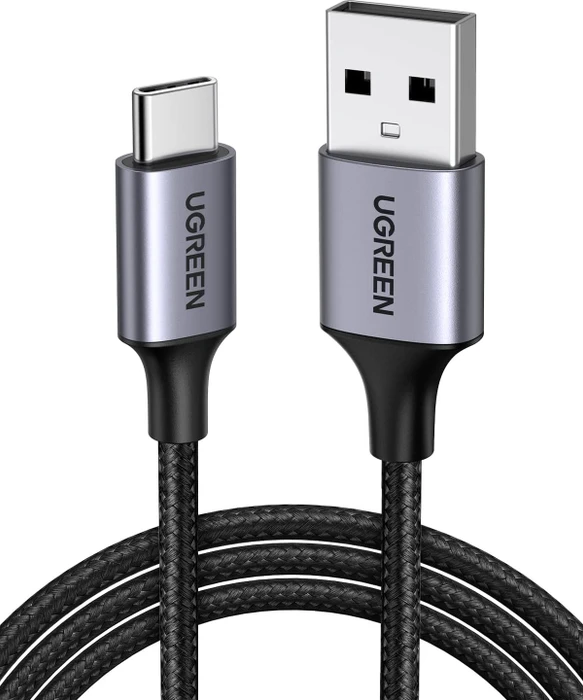 Ugreen USB Adapterkabel, USB 2.0, 480Mb/s, USB-A [Stecker] auf USB-C [Stecker], 18W, schwarz, 2m