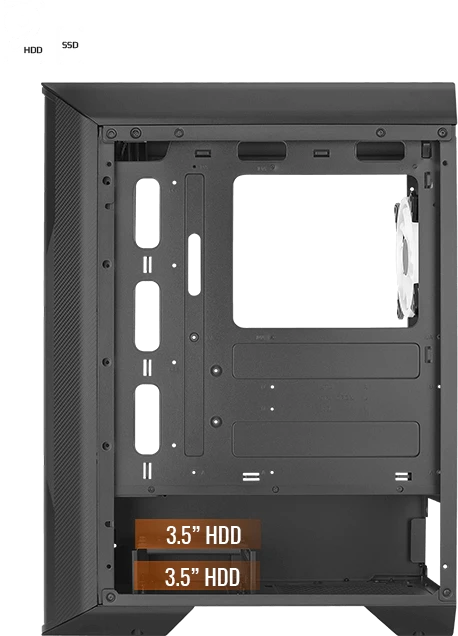 AeroCool Splinter Duo, Glasfenster