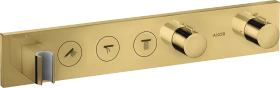 Hansgrohe AXOR ShowerSolutions Thermostatmodul Select 530/90 Unterputz für 3 Verbraucher polished gold optic