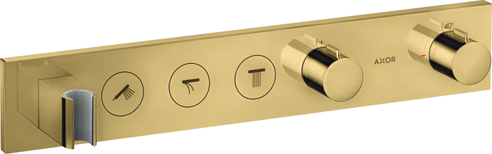Hansgrohe AXOR ShowerSolutions Thermostatmodul Select 530/90 Unterputz für 3 Verbraucher polished gold optic