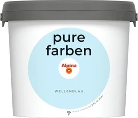 Alpina Farben Pure Farben Wandfarbe wellenblau innen blau, 2.5l