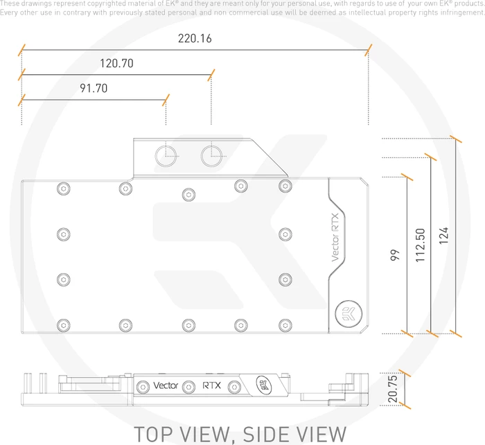 EK Water Blocks Quantum Line EK-Quantum Vector RTX 3080/3090, Copper Acetal