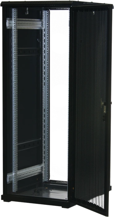 Rockstable 19" Serverschrank 32HE, Gitternetztür, IP2X, schwarz, 800mm tief