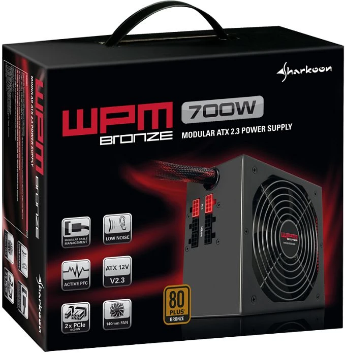 Sharkoon WPM500 Bronze 500W, ATX 2.3
