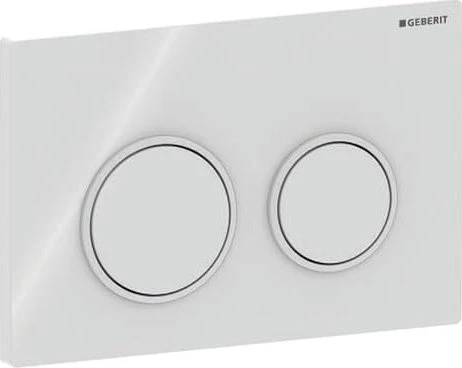 Geberit Omega20 Betätigungsplatte weiß/weiß matt/weiß
