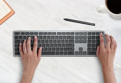 Dell KB700 Multi-Device Wireless Keyboard, Titan Gray, grau/schwarz, USB/Bluetooth, DE