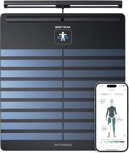 Withings Body Scan digitale Segment-Körperanalysewaage schwarz
