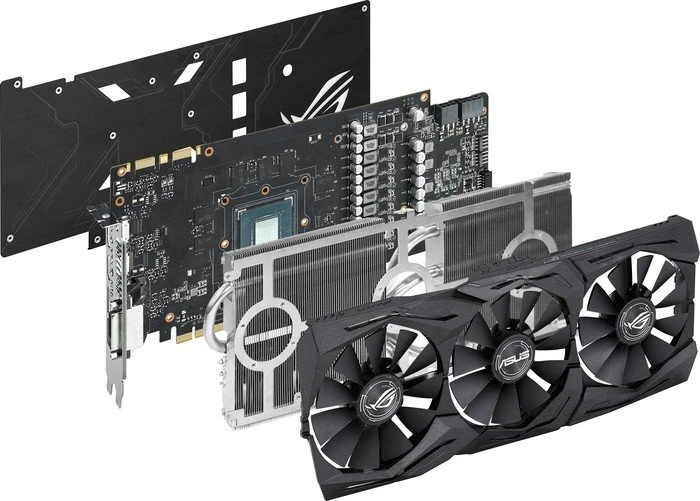 ASUS ROG Strix GeForce GTX 1080 OC 11Gbps, ROG-STRIX-GTX1080-O8G-11GBPS, 8GB GDDR5X, DVI, 2x HDMI, 2x DP