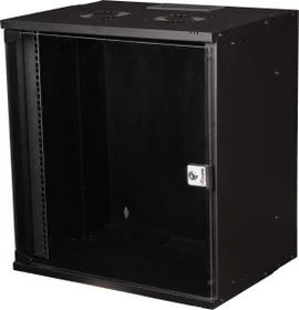 Equip Eco Mount 19" Wandgehäuse 12HE, Flatpack, Sicherheitsglastür, IP20, RAL 9005, 400mm tief