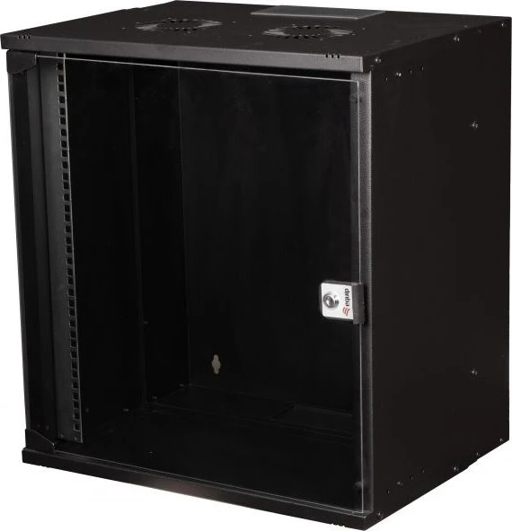 Equip Eco Mount 19" Wandgehäuse 12HE, Flatpack, Sicherheitsglastür, IP20, RAL 9005, 400mm tief