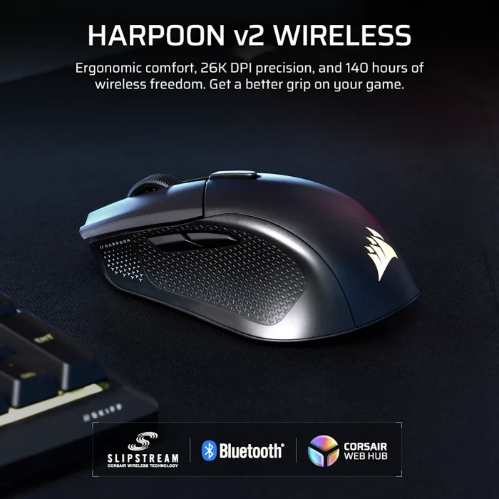 Corsair Harpoon v2 Wireless, USB/Bluetooth