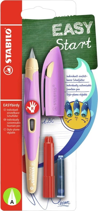 STABILO EASYbirdy Pastel softpink/apricot, rechte Hand, Anfänger, Blister