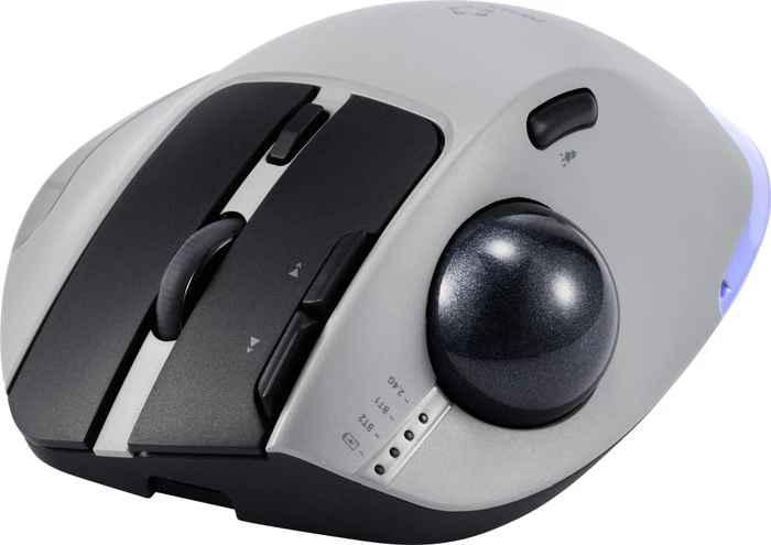 Renkforce RF-WLEM-500 Wireless Trackball Mouse grau/schwarz, USB-A/Bluetooth