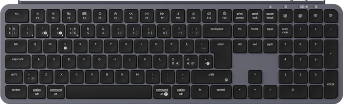 Keychron B6 Pro Ultra-Slim Wireless, Space Gray, USB/Bluetooth, ND