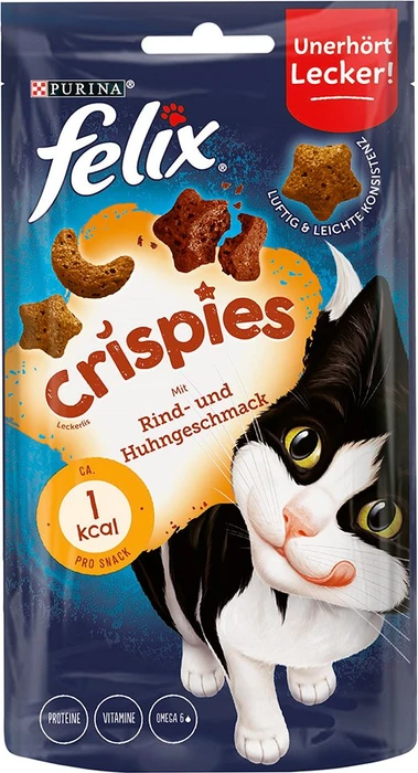 Purina Felix Crispies Fleisch und Gemüse, 360g (8x 45g)