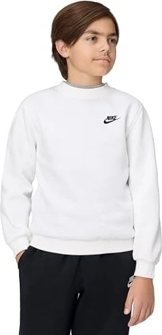 Nike Sportswear Club Fleece Sweatshirt weiß/schwarz (Junior)