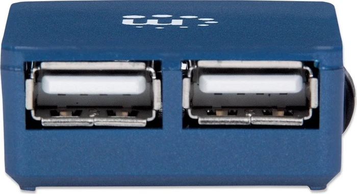 Manhattan Micro USB-Hub, 4x USB-A 2.0, USB-A 2.0 [Stecker]