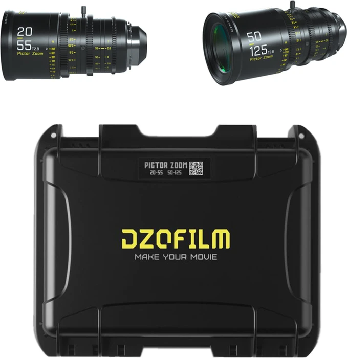 DZOFilm Pictor Zoom 20-55mm / 50-125mm T2.8 S35 2 Lens Set Schwarz für PL
