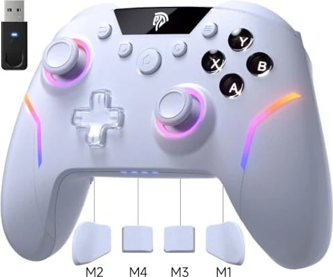 EasySMX X20 Wireless Gaming Controller weiß (Switch/PC/Android)