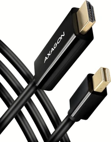 Axagon Mini DisplayPort 1.2/HDMI 1.4b Adapterkabel schwarz, 1.80m