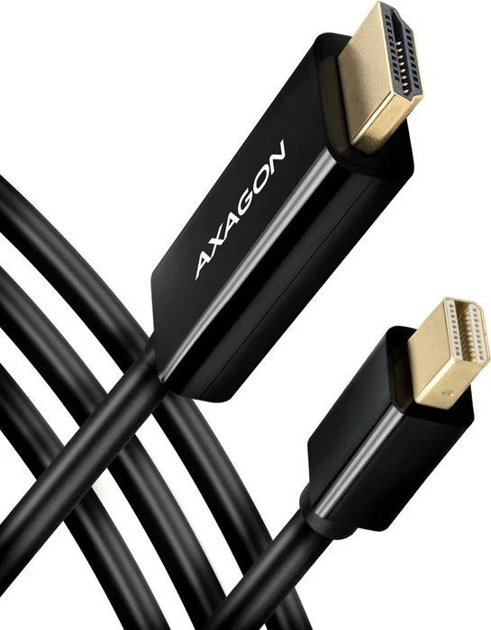 Axagon Mini DisplayPort 1.2/HDMI 1.4b Adapterkabel schwarz, 1.80m