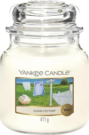 Yankee Candle Clean Cotton Duftkerze, 411g