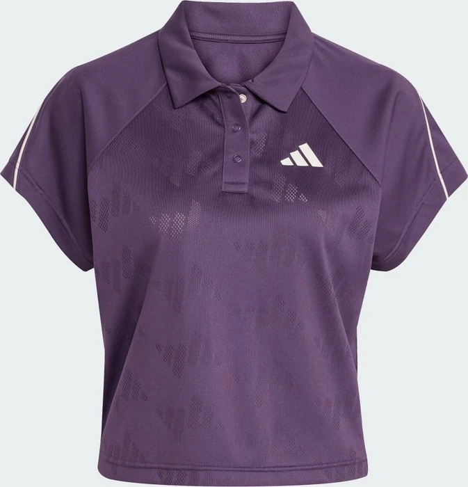 adidas Stadium 3-Streifen vom Tennis inspiriertes Poloshirt kurzarm aurora plum/off white (Damen)