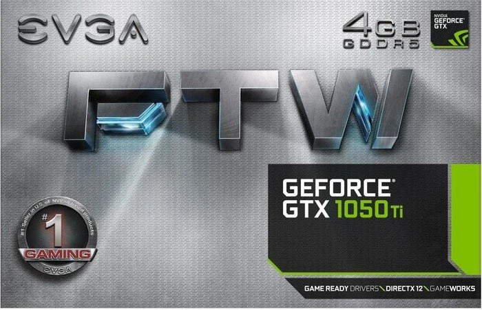 EVGA GeForce GTX 1050 Ti FTW Gaming ACX 3.0, 4GB GDDR5, DVI, HDMI, DP