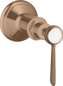 Hansgrohe Axor Montreux Absperrventil Unterputz mit Hebelgriff brushed red gold