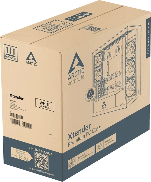 ARCTIC Xtender White, Glasfenster