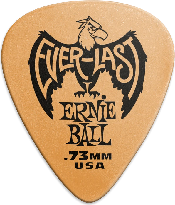 Ernie Ball Orange Everlast Pick, .73mm, 12-Pack