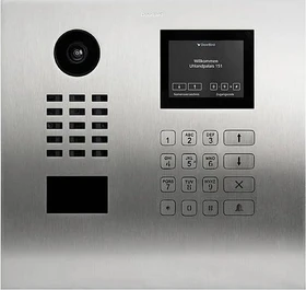 DoorBird D21DKH IP Video Türstation für Mehrfamilienhäuser/Gebäudekomplexe, Keypad Modul, Display Modul, Edelstahl V2A, gebürstet