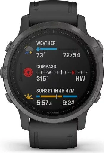 Garmin Fenix 6S Sapphire carbon grey dlc/black