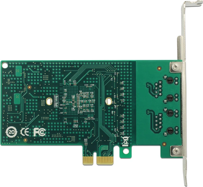 DeLOCK LAN-Adapter, 2x RJ-45, PCIe 2.0 x1
