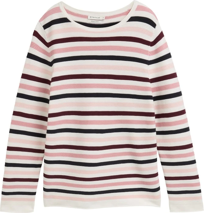 Tom Tailor Rundhalsausschnitt Strickpullover rose ottoman knit (Damen)